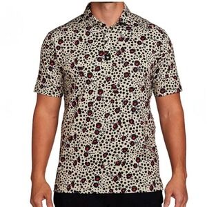 Bad Birdie‎ Cherry Bomb Men's Gold Polo Size Large